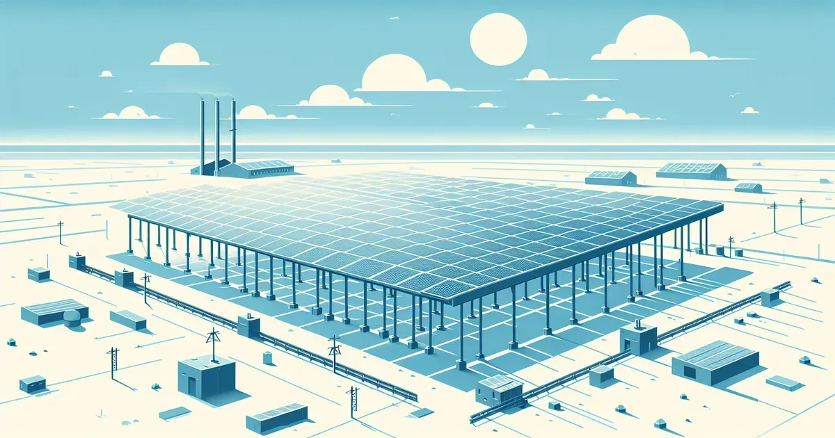 Pannelli fotovoltaici installati su tetto piano con strutture di supporto inclinate e sistema zavorrato